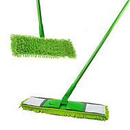 Швабра ROOM BROOM, микрофибра лапша ,стальная ручка 110 см