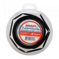 Трубка термоусадка REXANT ТУТ 3/1,5 мм черная, l ролик 2.44м (8ft) BL 29-0006