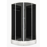 Душевая кабина Domani Delight 99Slim низ поддон,тон.стекло,задн.черная стекл.панель,Б/Э,900*900*2180