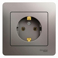 Розетка 1-м СП GLOSSA 16А IP20 250В с заземл. в сборе платина SchE GSL001242