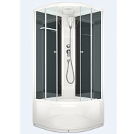 Душевая кабина DOMANI-SPA Delight Slim 99 high 900*900*2180, выс поддон,чер задняя, прозрачная, б/э