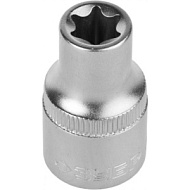 27719-20 Головка торцрвая ЗУБР "МАСТЕР"(1/2"),Cr-V,E-TORX, хроматированное покрытие, E20