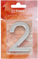 Номер дверной FUARO №2 хром самоклеящийся (50х37)
