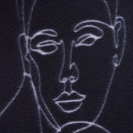 9918281 Плед ARDENZA PERSONE 130х170см, черный, флис 180г/м пэ100%