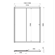 Душевая дверь Triton Слайд, полосы, 1200*1850 мм