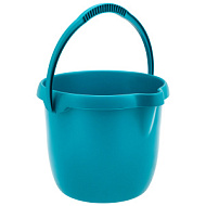 Ведро пластмассовое круглое 12 л, бирюзовое