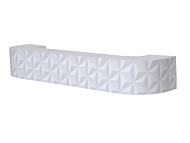 Карниз MAGELLAN Геометрия 3D 85мм Ультракомпакт, Белый,декоративная планка,3-х рядный 360см