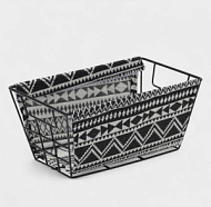 7403378 Корзина для хранения Доляна «Марокко», 25×15×11.5 см, чёрная