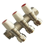 MR135N-3/4-C-3 Коллектор TIM регулирующий под 45°, 3/4"г/ш х 16ц - 3 вых.