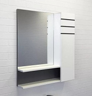 00-00015235CF Зеркало-шкаф Comforty Нарва-70-2 белый матовый 700*800*155 мм 00-00015235CF