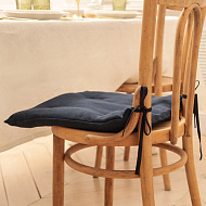 10300788 Сидушка на стул Этель Minimalist design 42х42 см, цв.синий, 100% лен 415 г/м2