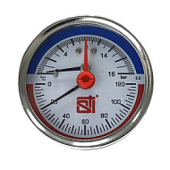Термоманометр аксиальный STI D63 120°C 16 bar УП G1/2