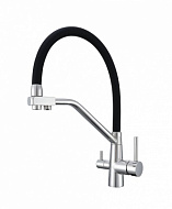 Смеситель для кухни Decoroom, хром, длинный излив, латунь DR21018