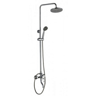 DR21071 Смеситель для душа Decoroom, хром, Тропический душ Ø200мм, лейка, с изливом