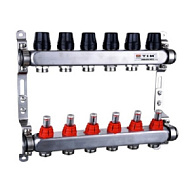 KBS5006 Коллекторная группа TIM 1", 6 ходов, нержавеющий корпус,  с расходомерами "КВАДРАТ"