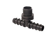 ДС.070720 Тройник для капельной трубки с внешней резьбой, 16/16 мм на 3/4"