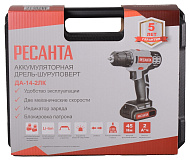 Дрель-шуруповерт аккумуляторная Ресанта ДА-14-2ЛК 75/14/4