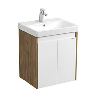 Тумба Сканди Doors 55 Акватон, Белый/Дуб рустикальный, 550*650*450 мм