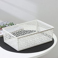 9542354 Корзинка для хранения без крышки Linden, 4,3 л, 29×19×9,5 см, светло-серый