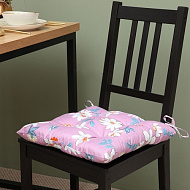 Сидушка Этель "Цветы" цв.сиреневый, 40х40 см, 100% п/э