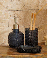 9951823 Аксессуары для ванной SL Home, 3 предмета, дозатор, мыльница, стакан