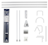 100011 Карниз в ванную GFmark, белый 3м, угловой