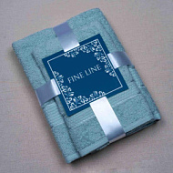 9509405 Комплект махровых полотенец «Бабл», размер 50x80 см -1 шт, 70x130 см - 1 шт, цвет ментол