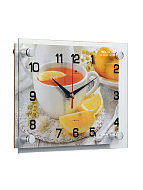 Часы настенные, серия: Кухня, "Чай с лимоном", 20 х 26 см