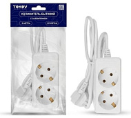 1701086 Удлинитель 2х3м с заземл. 10А 3х0.75 TOKOV ELECTRIC TKE-C01-BU2-3-075-Z