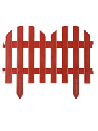 Ограждение садовое пласт `Декоративный №4` 300 см х 28 см терракот