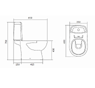 1WH302419 Унитаз-компакт Santek Остин, белый, 2 режима, дюропласт с микролифтом