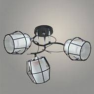 Люстра 11282-7/3 черный/хром (Плафон 8804) НПБ 01-3х60-212 Е27 3x60W Е27 d443 h238, 1005405516