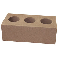 Кирпич силикатный пустотелый утолщенный лицевой SiMat "Шоколад", 250*120*88, /288шт/поддон/