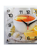 Часы настенные, серия: Кухня, "Чай с лимоном", 20 х 26 см
