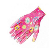 Перчатки садовые из полиэстера с нитрильным обливом Palisad красные, L