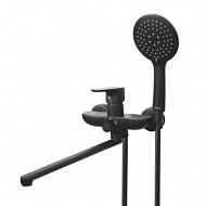 Смеситель универсальный Gross Aqua Evo Matt Black, с аксессуарами, длинный излив 7121297MB-35F