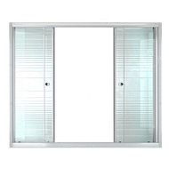 Шторка на ванну Стекло "Полосы" 2 двери 1500