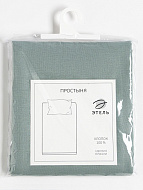 9046092 Простыня Этель 220х215, цвет серо-зелёный, 100% хлопок, бязь 125г/м2
