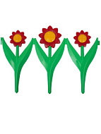 Ограждение садовое пластиковое `Ромашка` 225 см х 32,5 см микс