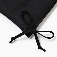 10300776 Сидушка на стул Этель  Freedom 42х42 см, цв.чёрный, лён 45%, хл. 55% 395 г/м