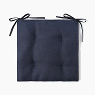 10300788 Сидушка на стул Этель Minimalist design 42х42 см, цв.синий, 100% лен 415 г/м2