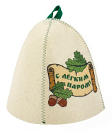 Шапка для бани и сауны «С лёгким паром!», полиэфир 70%, шерсть 30%