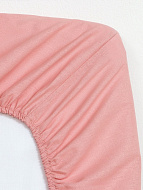 9046078 Простыня на резинке Этель 140х200х25, цвет розовый, 100% хлопок, бязь 125г/м2