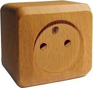 Розетка 1-м ОП Этюд Дача 16А IP20 без заземл. бук SchE PA16-001T , 197791