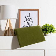 Плед "Экономь и Я" зелёный 150х130 см, 160 г/м2, 100% п/э