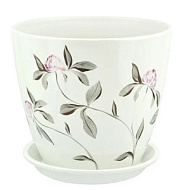 РС 51/2 Горшок керам Бутон клевер Роспись 2л