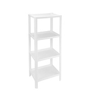 Этажерка М-Пластика, белый, пластик, 4 секции, 340*750*280мм