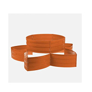 Клумба пластиковая, 15 × 540 см, 18 секций, коричневая, «Конструктор»