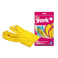 Перчатки латексные "York" прочные, размер M