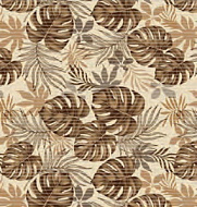 К1542 Коврик мерный для ванной комнаты  Decomarin 'Листья' коричневый 0,65х15м